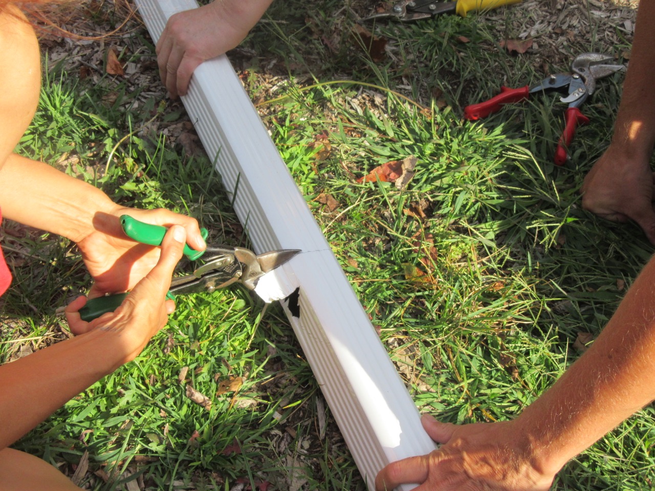 Cutting the downspout