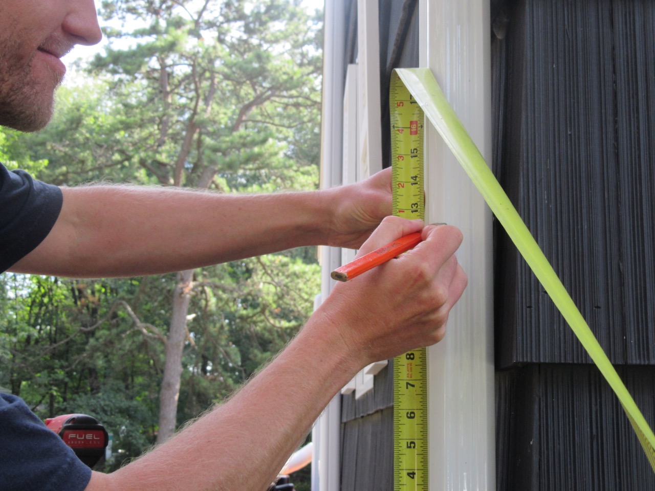 Measure the downspout