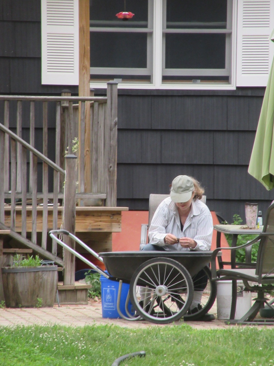 Myke sorting through dirt