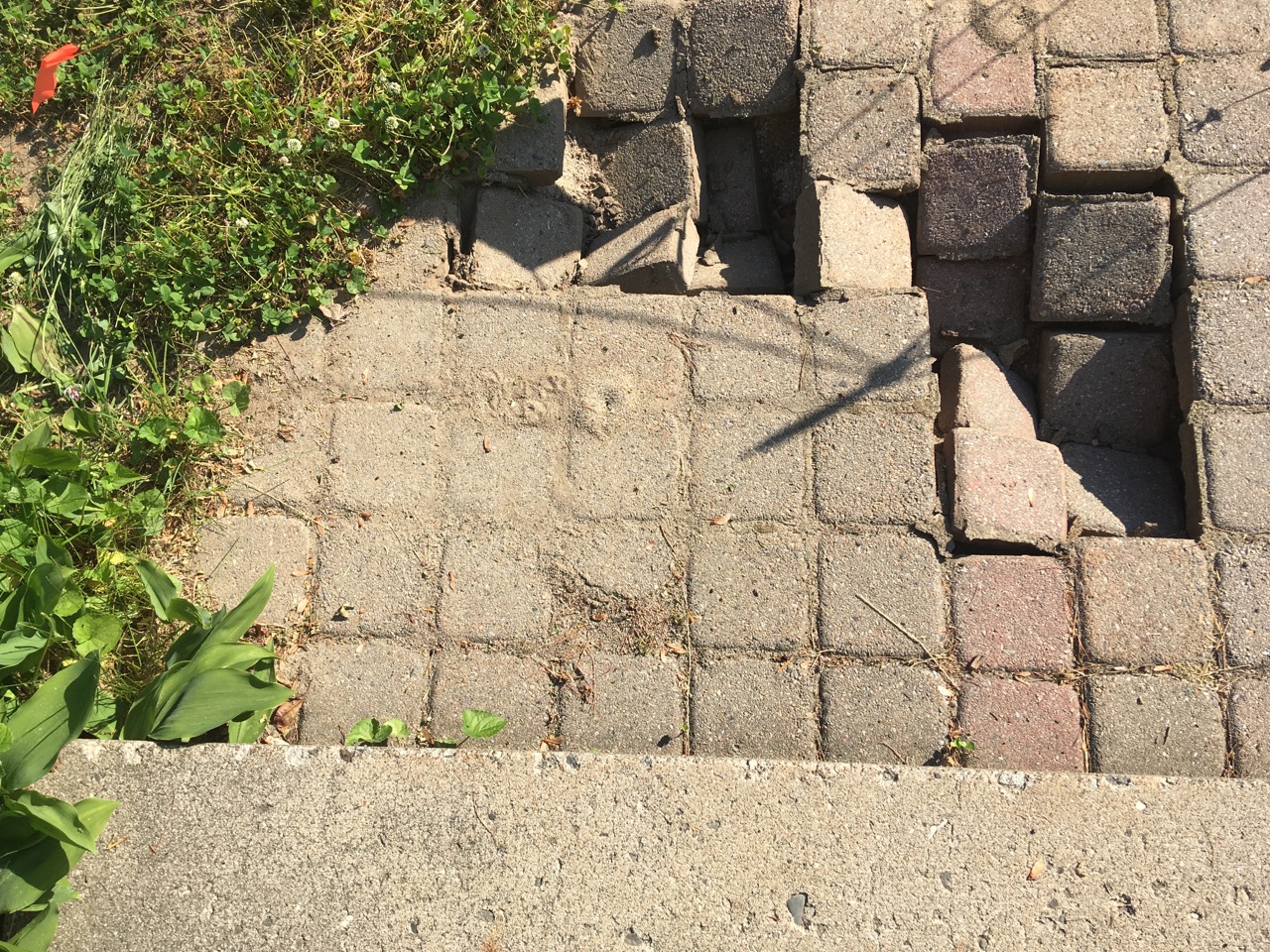 Broken walkway